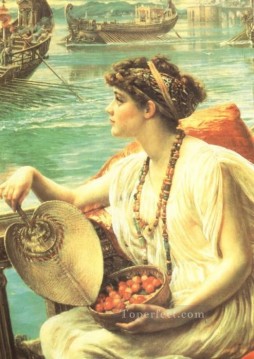  Ward Pintura - Chica de la regata romana Edward Poynter